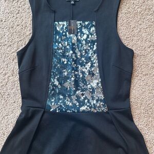 The Limited Black and Silver Sequin Blouse